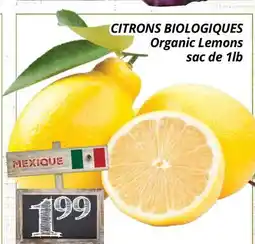 Supermarché PA CITRONS BIOLOGIQUES | Organic Lemons offer