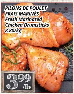 Supermarché PA PILONS DE POULET FRAIS MARINÉS | Fresh Marinated Chicken Drumsticks offer