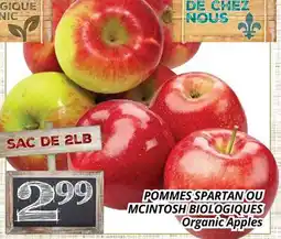 Supermarché PA POMMES SPARTAN OU MCINTOSH BIOLOGIQUES | Organic Apples offer