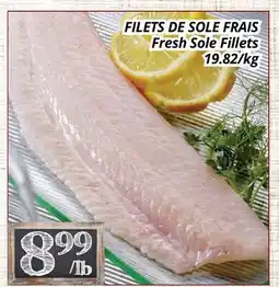 Supermarché PA FILETS DE SOLE FRAIS | Fresh Sole Fillets offer