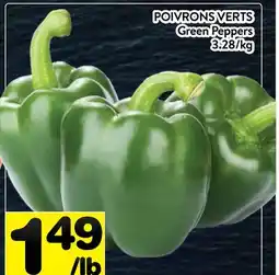 Supermarché PA POIVRONS VERTS | Green Peppers offer