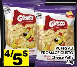 Supermarché PA PUFFS AU FROMAGE GUSTO | Cheese Puffs offer