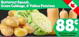 The Old Farm Market Butternut Squash, Green Cabbage, & Yellow Potatoes offer