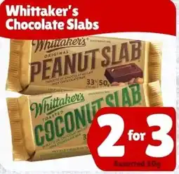 The Old Farm Market Whittaker's Chocolate Slabs offer