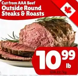 The Old Farm Market Cut from AAA Beef Outside Round Steaks & Roasts offer
