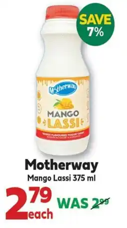 Iqbal Foods Motherway mango lassi offer