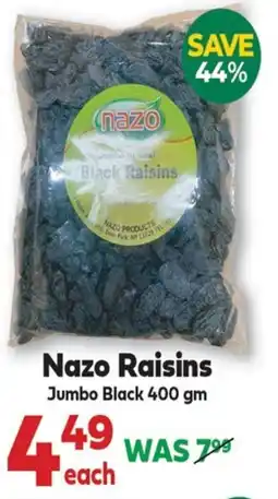 Iqbal Foods Nazo Raisins Jumbo Black offer