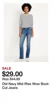 Old Navy Old Navy Mid-Rise Wow Boot-Cut Jeans offer