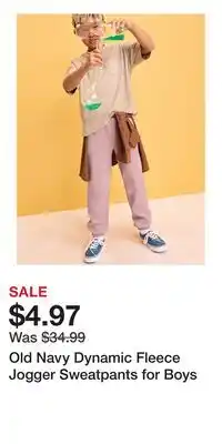Old Navy Old Navy Dynamic Fleece Jogger Sweatpants for Boys offer