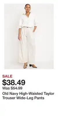 Old Navy Old Navy High-Waisted Taylor Trouser Wide-Leg Pants offer