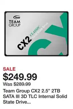 Newegg Team Group CX2 2.5 2TB SATA III 3D TLC Internal Solid State Drive (SSD) T253X6002T0C101 offer