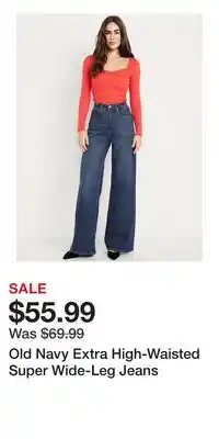Old Navy Old Navy Extra High-Waisted Super Wide-Leg Jeans offer