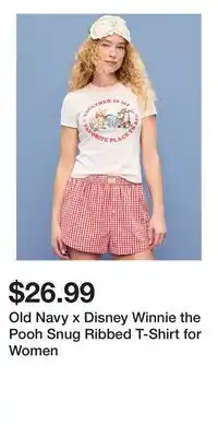 Old Navy Old Navy x Disney Winnie the Pooh Snug Ribbed T-Shirt for Women offer