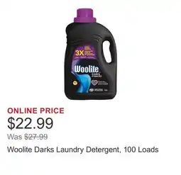 Costco Woolite Darks Laundry Detergent, 100 Loads offer
