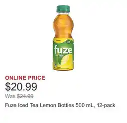 Costco Fuze Iced Tea Lemon Bottles 500 mL, 12-pack offer