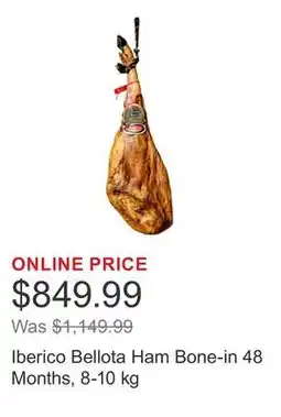 Costco Iberico Bellota Ham Bone-in 48 Months offer
