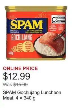 Costco SPAM Gochujang Luncheon Meat, 4 × offer