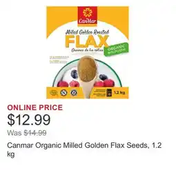 Costco Canmar Organic Milled Golden Flax Seeds offer
