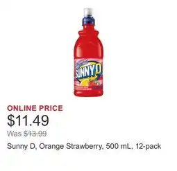 Costco Sunny D, Orange Strawberry, 500 mL, 12-pack offer