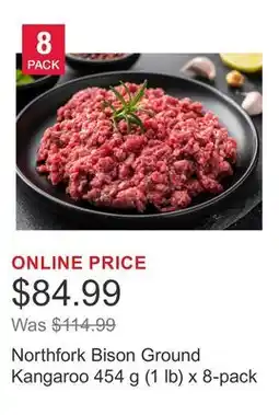 Costco Northfork Bison Ground Kangaroo 454 g (1 lb) x 8-pack offer