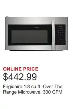 Costco Frigidaire 1.8 cu ft. Over The Range Microwave, 300 CFM offer