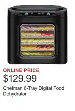 Costco Chefman 6-Tray Digital Food Dehydrator offer