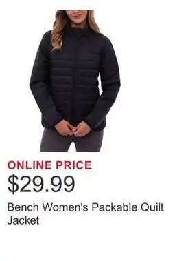 Costco Bench Women's Packable Quilt Jacket offer