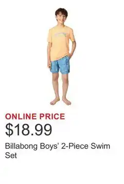 Costco Billabong Boys' 2-Piece Swim Set offer