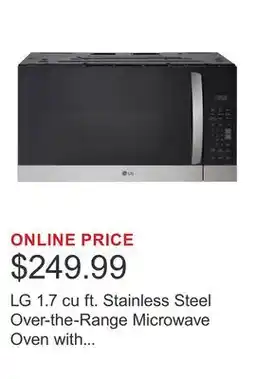 Costco LG 1.7 cu ft. Stainless Steel Over-the-Range Microwave Oven with EasyClean Interior offer