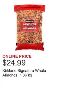 Costco Kirkland Signature Whole Almonds offer