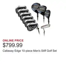 Costco Callaway Edge 10-piece Men's Stiff Golf Set offer