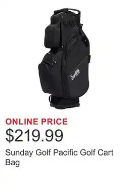 Costco Sunday Golf Pacific Golf Cart Bag offer