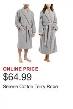 Costco Serene Cotton Terry Robe offer