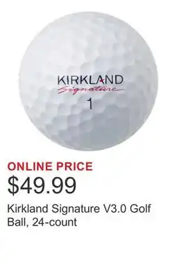 Costco Kirkland Signature V3.0 Golf Ball, 24-count offer