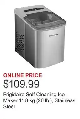 Costco Frigidaire Self Cleaning Ice Maker 11.8 kg (26 lb.), Stainless Steel offer