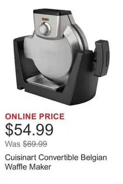 Costco Cuisinart Convertible Belgian Waffle Maker offer
