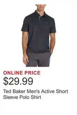 Costco Ted Baker Men's Active Short Sleeve Polo Shirt offer