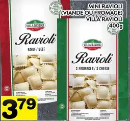 Supermarché PA MINI RAVIOLI (VIANDE OU FROMAGE) VILLA RAVIOLI offer