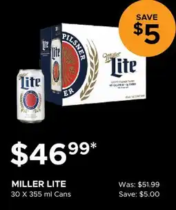 The Beer Store MILLER LITE offer