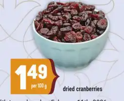 Marché Adonis Dried cranberries offer