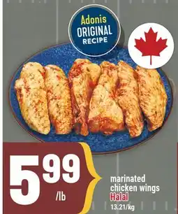 Marché Adonis Adonis marinated chicken wings Halal offer