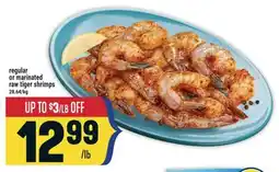 Marché Adonis Regular or marinated raw tiger shrimps offer