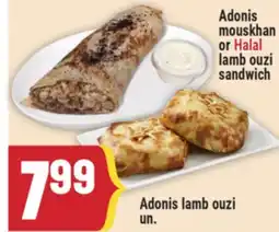 Marché Adonis Adonis mouskhan or HalalHalal lamb ouzi sandwich offer