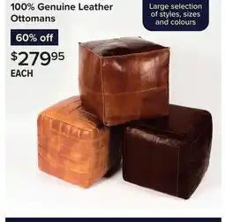 Linen Chest 100% Genuine Leather Ottomans offer