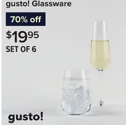 Linen Chest gusto! Glassware offer