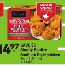 Giant Tiger Simply Poultry Southern Style Chicken offer