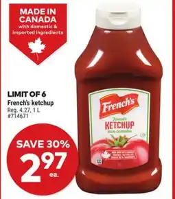 Giant Tiger French's ketchup offer