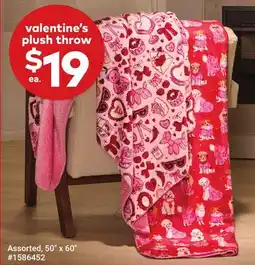 Giant Tiger valentine's plush throw offer