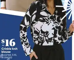Giant Tiger Crinkle knit blouse offer