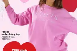 Giant Tiger Fleece embroidery top offer